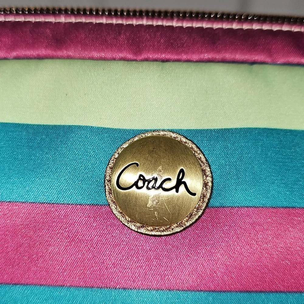 Coach Multicolor Striped Laptop Sleeve